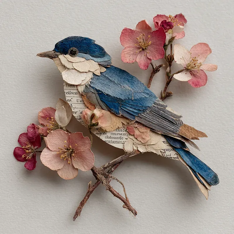 Garden Songbirds Cutpaper Ephemera