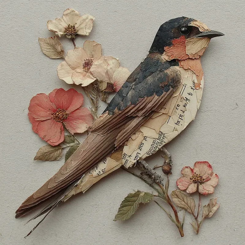 Garden Songbirds Cutpaper Ephemera