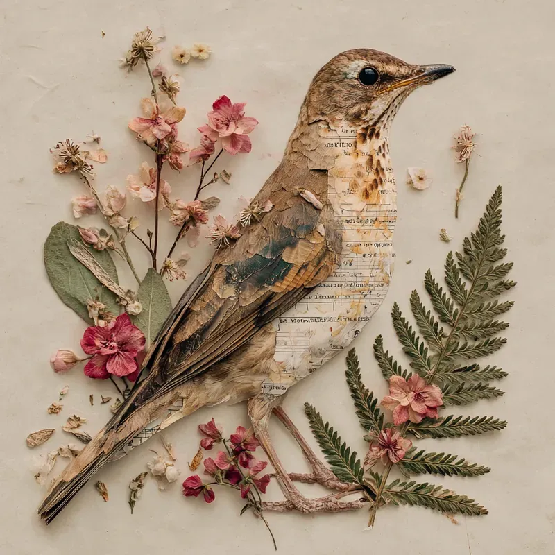 Garden Songbirds Cutpaper Ephemera
