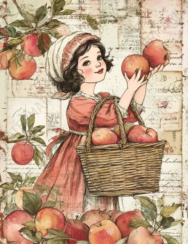 Vintage Apples Ephemera Papers