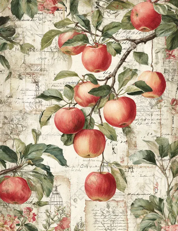 Vintage Apples Ephemera Papers