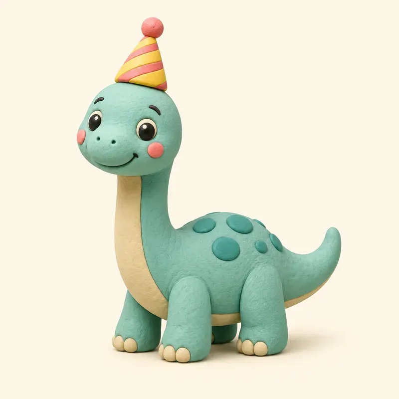 Kawaii 3D Claymation Sticker Cliparts