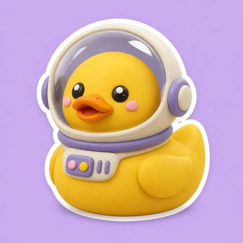Kawaii 3D Claymation Sticker Cliparts