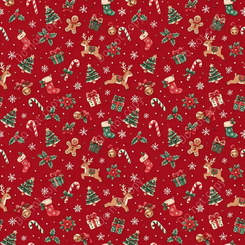 Ditsy Christmas Seamless Patterns