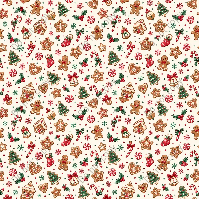Ditsy Christmas Seamless Patterns