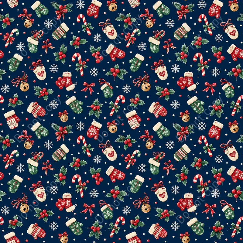 Ditsy Christmas Seamless Patterns