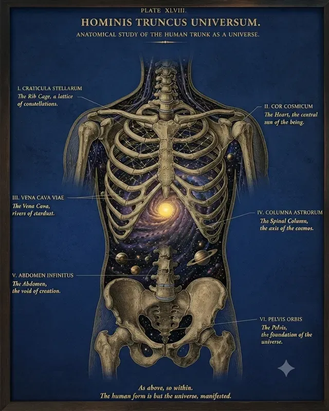 Cosmic Human Anatomy Vintage Art Bundles
