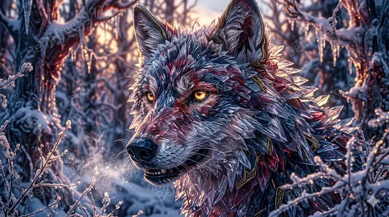 Frozen Crystal Photoreal Animals