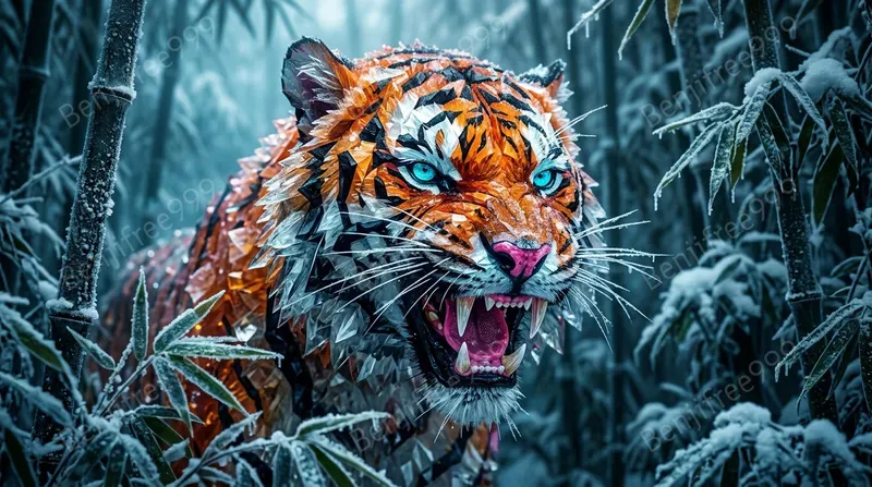 Frozen Crystal Photoreal Animals