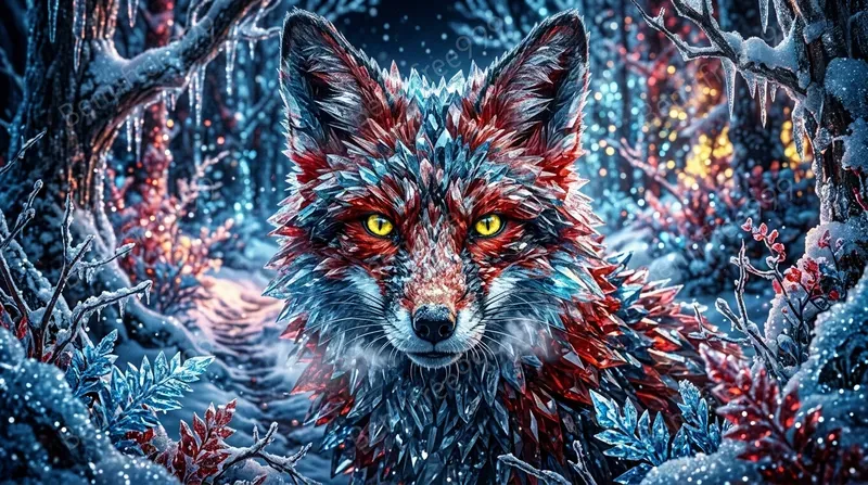 Frozen Crystal Photoreal Animals