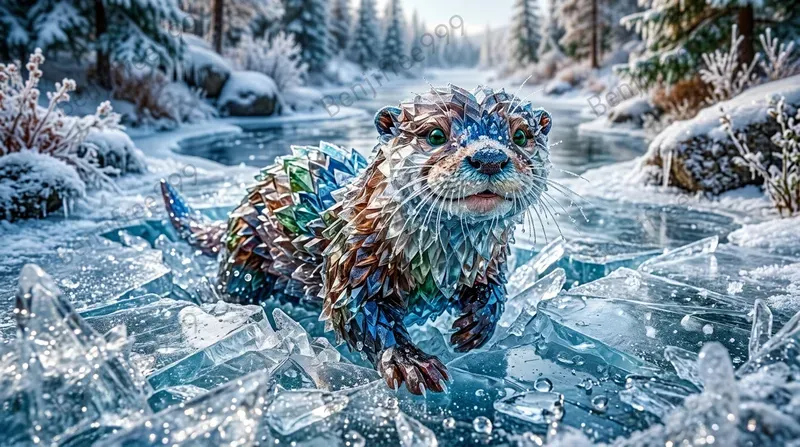Frozen Crystal Photoreal Animals