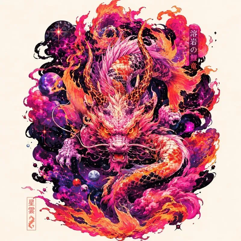 Cosmic Neon Animal Dreamscape Designs