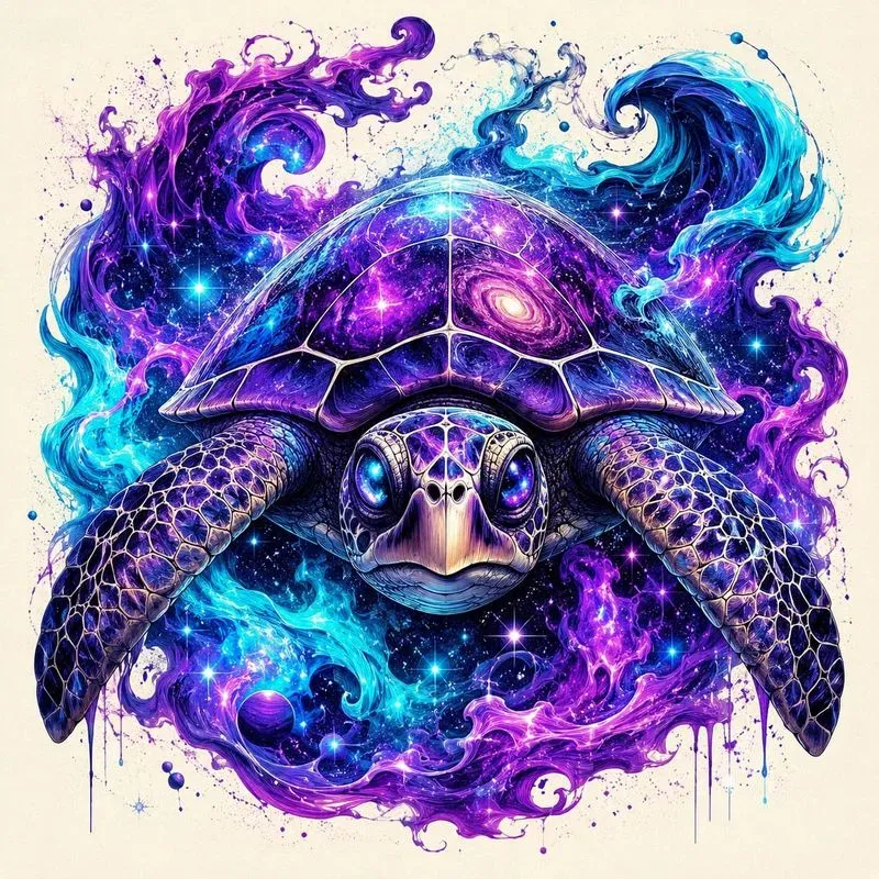 Cosmic Neon Animal Dreamscape Designs