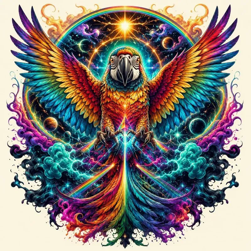 Cosmic Neon Animal Dreamscape Designs