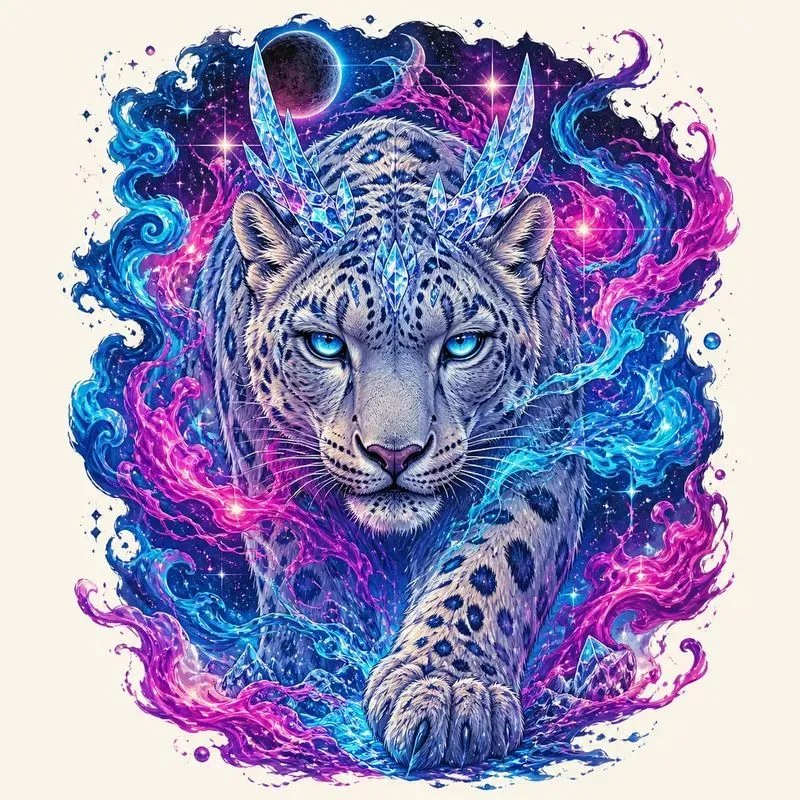 Cosmic Neon Animal Dreamscape Designs
