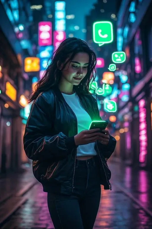 Neon Messaging Lifestyle Portraits
