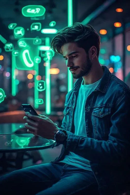 Neon Messaging Lifestyle Portraits