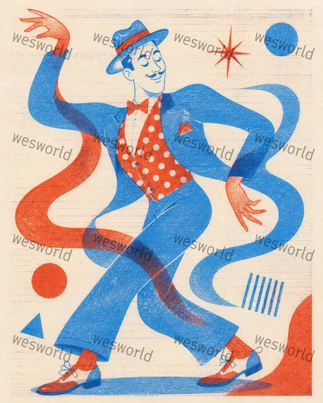 Retro Editorial Illustration Inkpresses