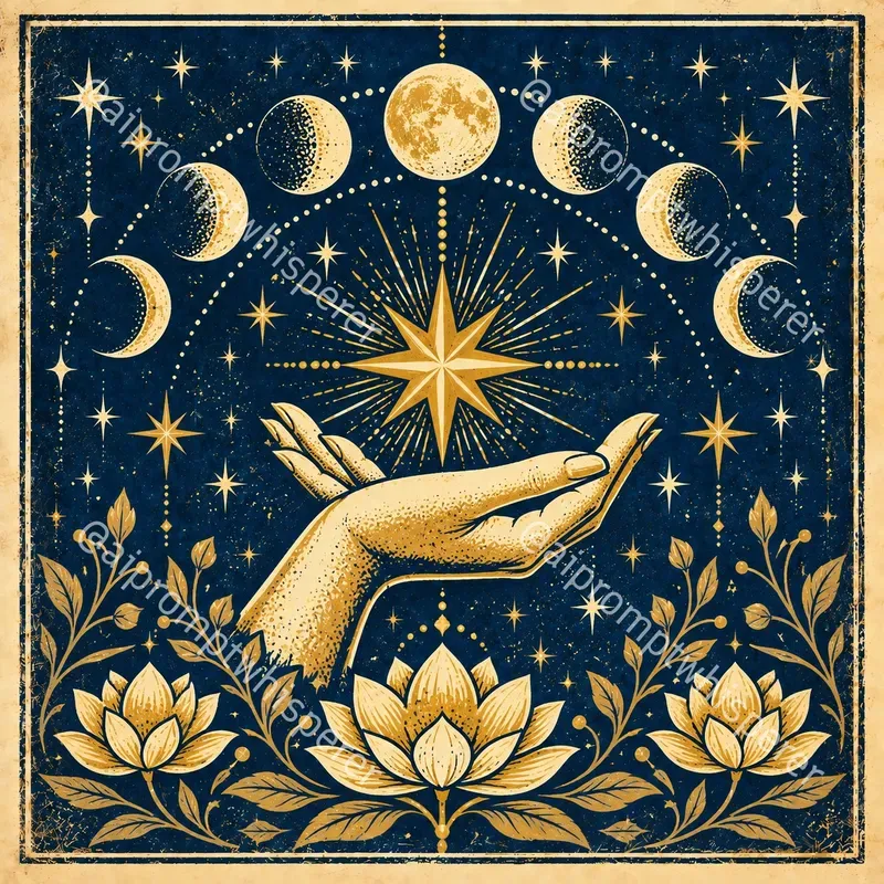 Retro Cosmic Folk Art Prints