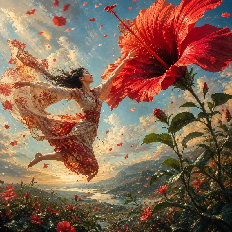 Reaching For Petal Skies