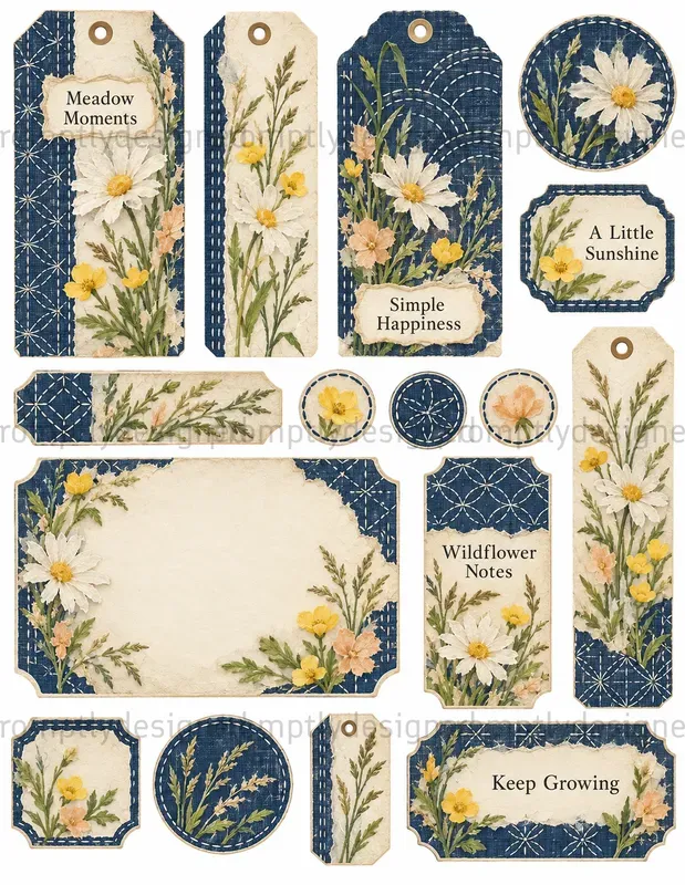 Floral Junk Journal Ephemera