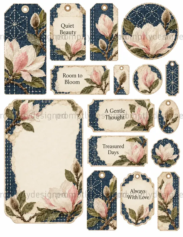 Floral Junk Journal Ephemera