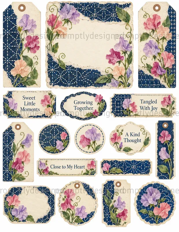 Floral Junk Journal Ephemera