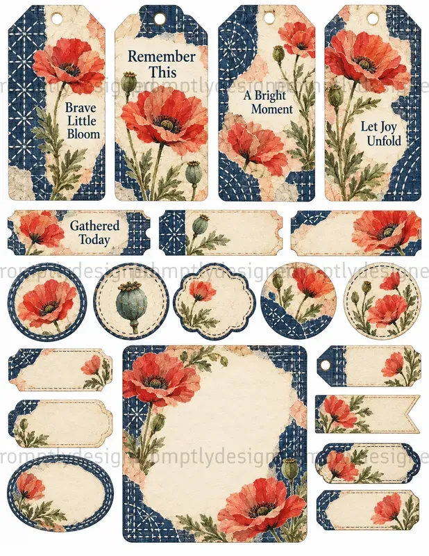 Floral Junk Journal Ephemera
