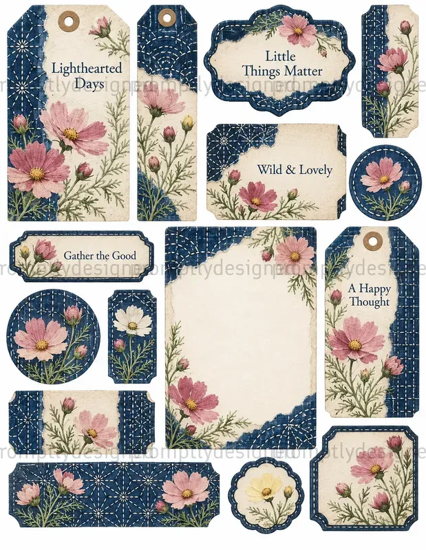 Floral Junk Journal Ephemera