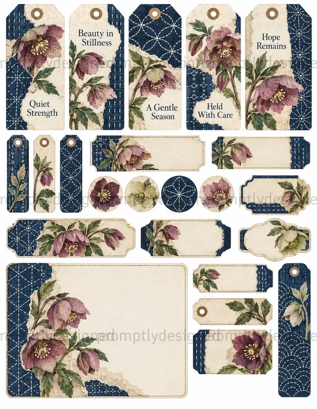 Floral Junk Journal Ephemera