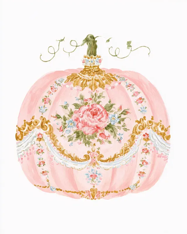 Pink Rococo Halloween Clipart Vol 2