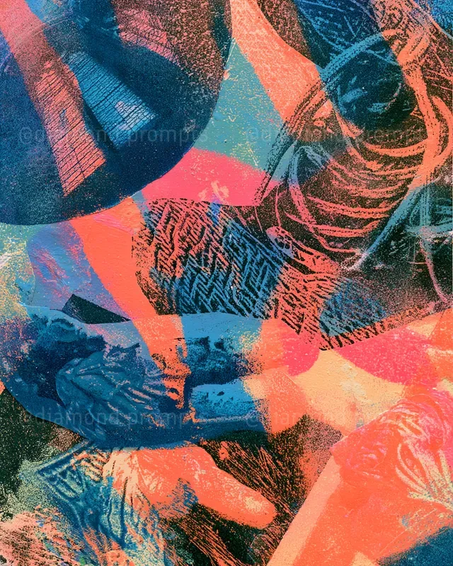 Chaotic Neon Doodle Art