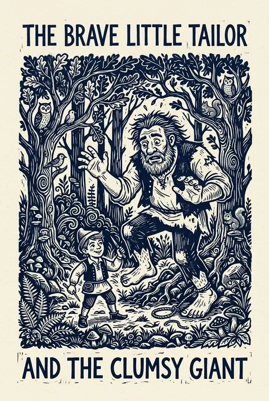 Folk Linocut Story Art