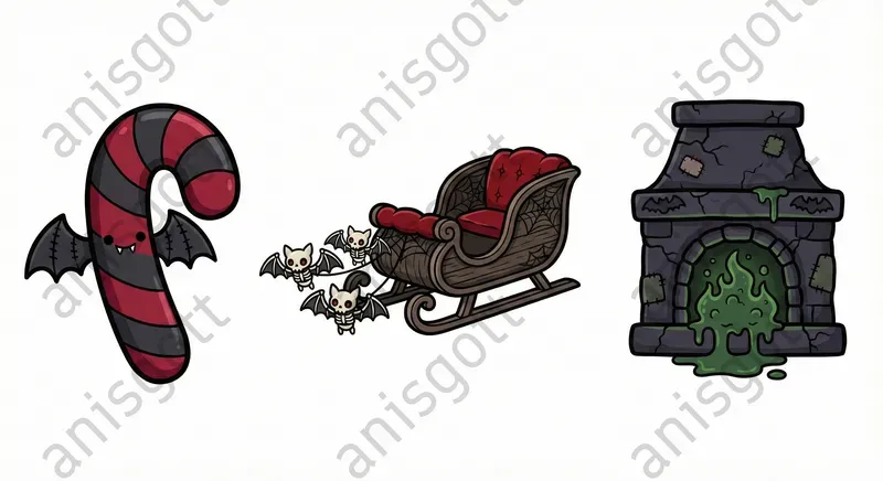 Creepmas Gothic Kawaii Pro Clipart Sets