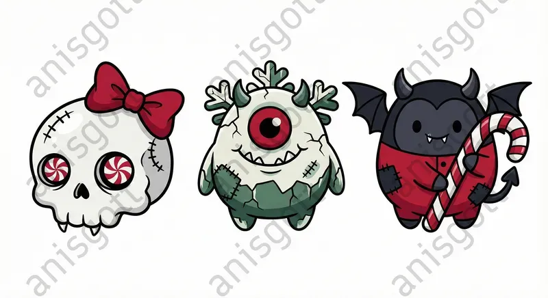 Creepmas Gothic Kawaii Pro Clipart Sets