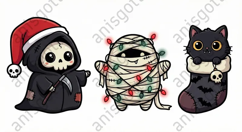 Creepmas Gothic Kawaii Pro Clipart Sets