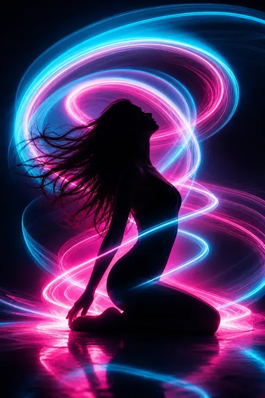 Silhouettes In Orbiting Light