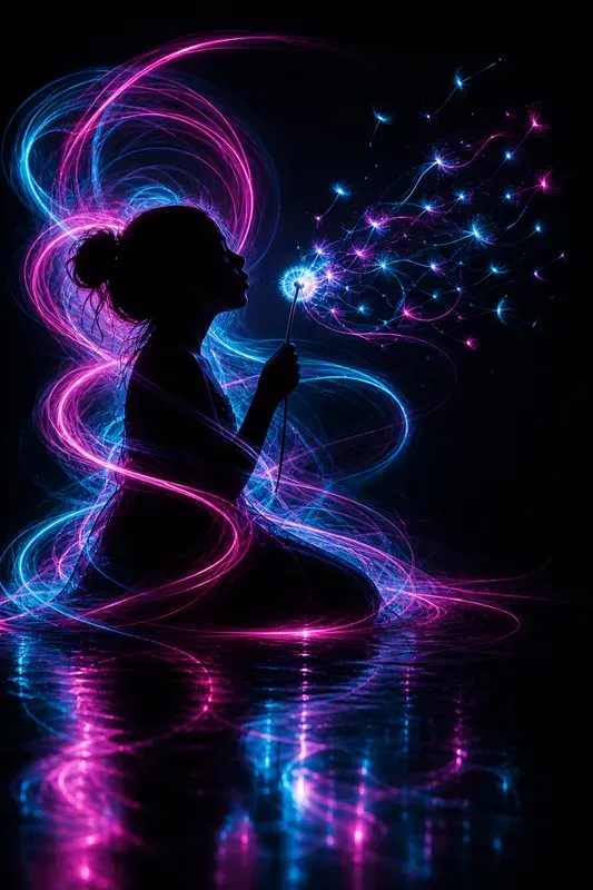 Silhouettes In Orbiting Light