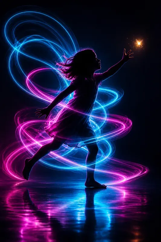Silhouettes In Orbiting Light