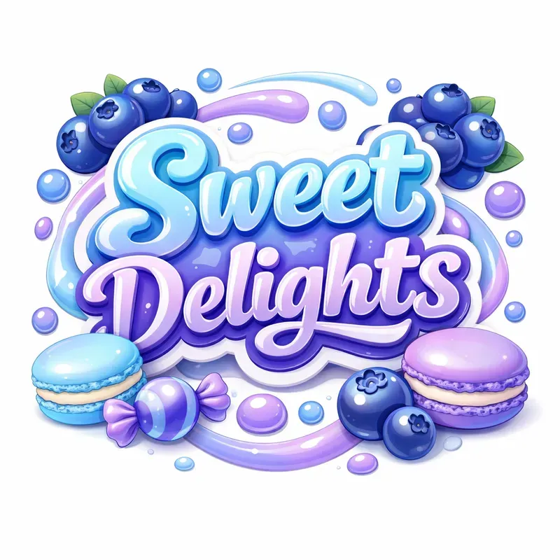 Candythemed Glossy Typography Logos