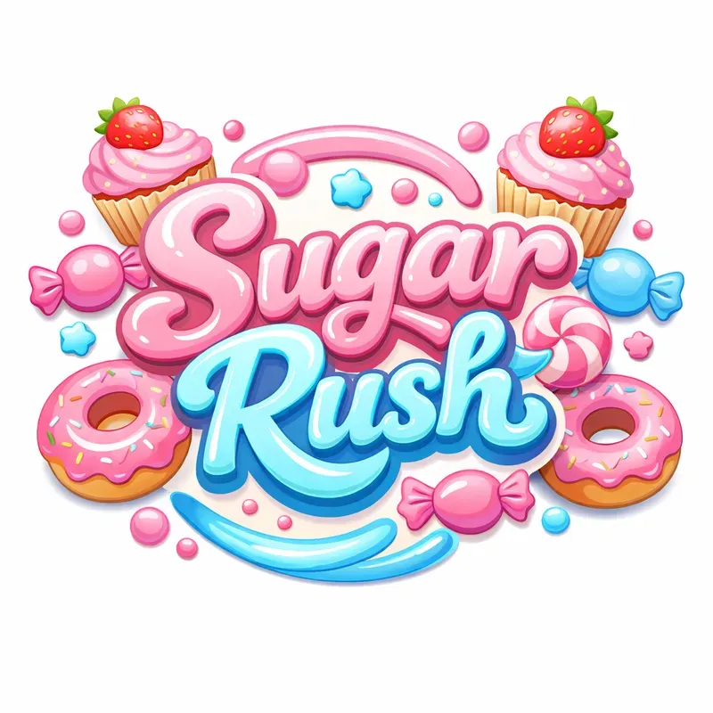 Candythemed Glossy Typography Logos