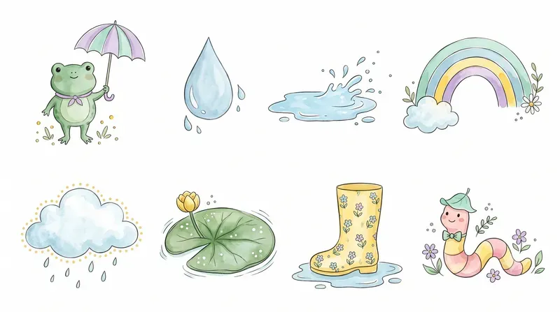 Cute Cottagecore Animal Clipart Sheets