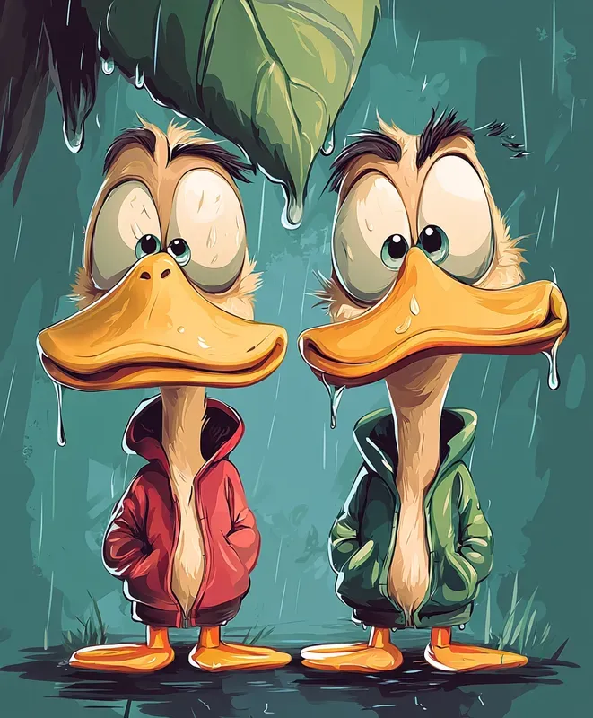 Cozy Animal Illustrations In The Rain