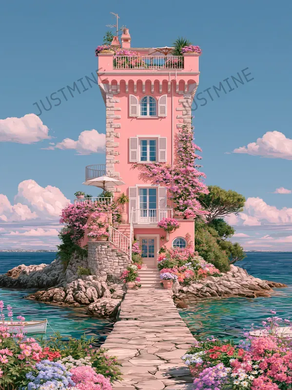 Mediterranean Villas Paradise Wall Art