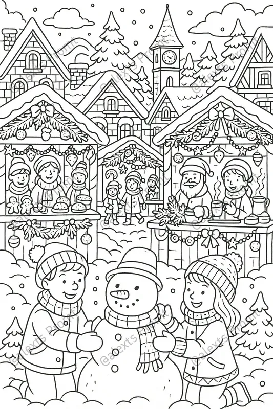 Festive Christmas Coloring Sets