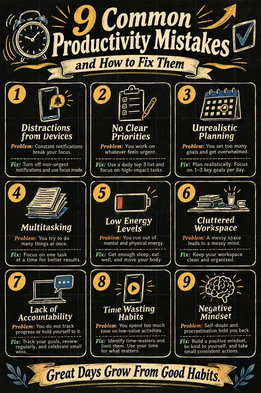Productivity Mistakes Poster Makers