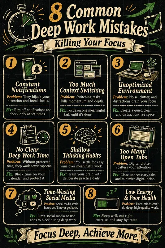 Productivity Mistakes Poster Makers