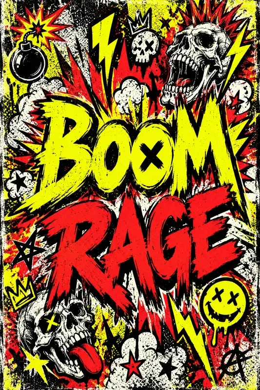Grunge Comic Rage Poster Designs