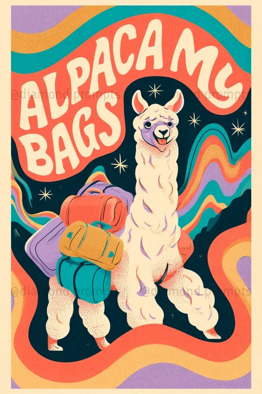Cheeky Animal Retro Posters