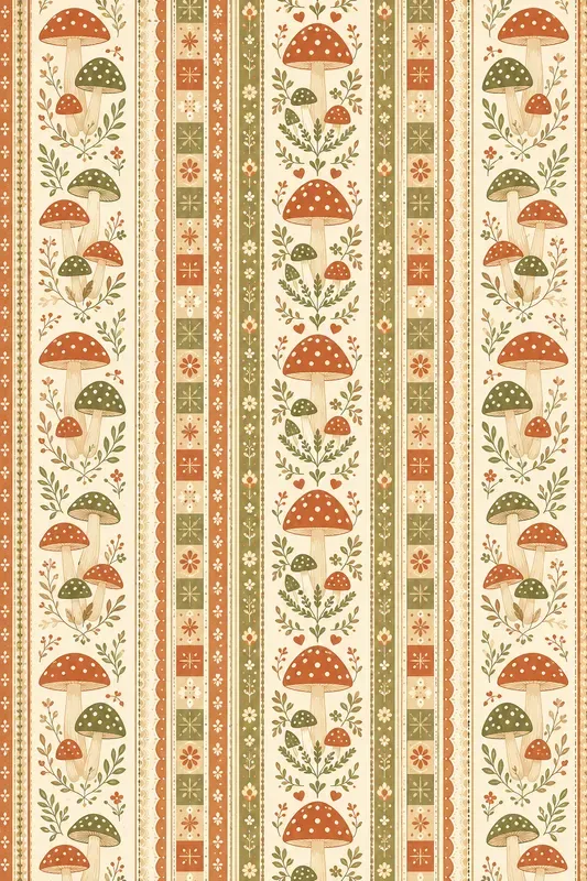 Cottagecore Stripe Seamless Patterns